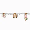 Claire's Colliers-Ras-de-cou perle d'imitation breloque florale et nœud