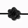 Claire's Colliers-Ras-de-cou rosette pavé noir