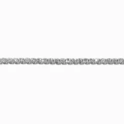 Claire's Colliers-Ras-de-cou tennis avec zircon cubique d'imitation couleur argentée