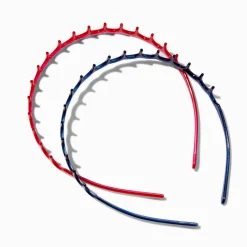 Claire's Bandeaux Et Serre-têtes-Red & Blue Zig Zag Headbands - 2 Pack