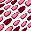 Claire's Ongles-Red Outline Long Almond Vegan Faux Nail Set - 24 Pack