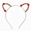 Claire's Bandeaux Et Serre-têtes-Red Rhinestone Cat Ear Headband