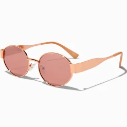Claire's Lunettes-Rose Gold Oval Sunglasses
