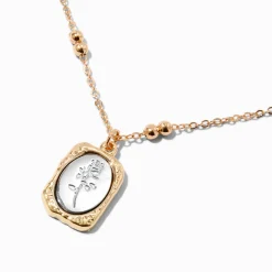 Claire's Colliers-Rose Signet Pendant Necklace
