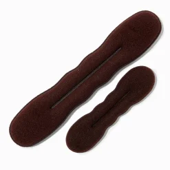 Claire's Accessoires Coiffure-Rouleaux à cheveux chignon brun - Lot de 2
