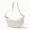 Claire's Anneaux|Sacs À Main Et Sacs Cabas-Sac à bandoulière bombé en nylon blanc