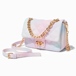 Claire's Sacs À Bandoulière-Sac bandoulière double sangle dégradé pastel matelassé