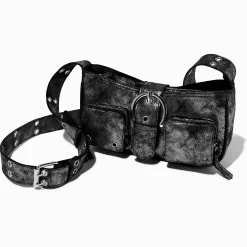 Claire's Sacs À Bandoulière-Sac à bandoulière métallique couleur argentée