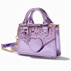 Claire's Sacs À Bandoulière-Sac cabas à bandoulière pailleté violet Claire's Club