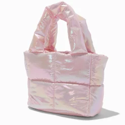 Claire's Sacs À Main Et Sacs Cabas-Sac cabas bouffant rose métallique