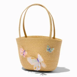 Claire's Sacs À Main Et Sacs Cabas-Sac cabas paille papillon Claire's Club