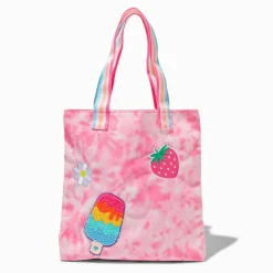 Claire's Sacs À Main Et Sacs Cabas-Sac cabas tie dye visage crème glacée Claire's Club