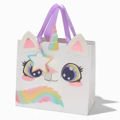 Claire's Sacs Et Boîtes Cadeaux-Sac cadeau chat-licorne de taille moyenne