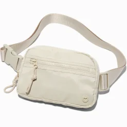 Claire's Sacs Banane-Sac ceinture en nylon blanc