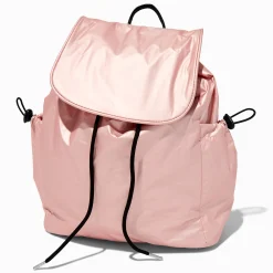 Claire's Sacs À Dos-Sac à dos à rabat en nylon rose