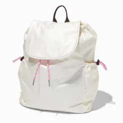 Claire's Sacs À Dos-Sac à dos à rabat nylon blanc