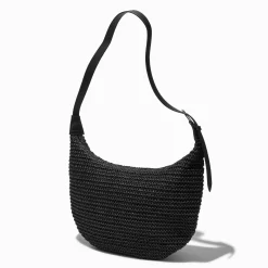 Claire's Sacs À Main Et Sacs Cabas-Sac porté épaule souple en crochet noir