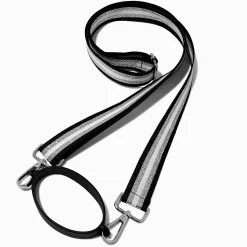 Claire's Gourdes Et Tasses-Sangle de gourde à bandoulière à rayures noires et blanches