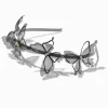 Claire's Bandeaux Et Serre-têtes-Serre-tête double rang papillon organza noir
