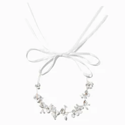 Claire's Bandeaux Et Serre-têtes-Serre-tête fleurs et perles d’imitation strass couleur doré rose