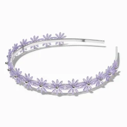 Claire's Bandeaux Et Serre-têtes-Serre-tête métallique fleur violet clair Claire's Club