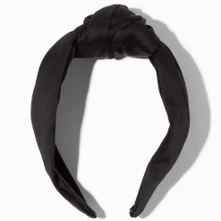 Claire's Bandeaux Et Serre-têtes-Serre-tête noué satiné noir