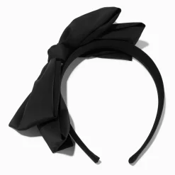 Claire's Bandeaux Et Serre-têtes-Serre-tête à nœud noué soyeux noir