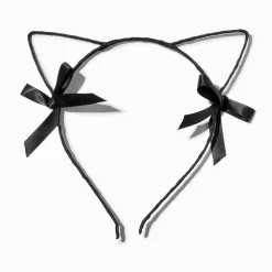 Claire's Bandeaux Et Serre-têtes-Serre-tête oreilles de chat à nœud noir