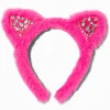 Claire's Bandeaux Et Serre-têtes-Serre-tête oreilles de chat roses avec strass Claire's Club