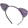 Claire's Bandeaux Et Serre-têtes-Serre-tête à oreilles de chat rose avec paillettes