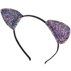 Claire's Bandeaux Et Serre-têtes-Serre-tête à oreilles de chat rose avec paillettes