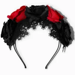 Claire's Bandeaux Et Serre-têtes-Serre-tête roses rouges et noires