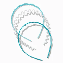 Claire's Bandeaux Et Serre-têtes-Serre-têtes aux designs variés ondulés bleus Claire's Club - Lot de 3