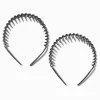 Claire's Bandeaux Et Serre-têtes-Serre-têtes zigzag noirs - Lot de 2