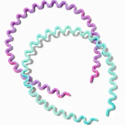 Claire's Bandeaux Et Serre-têtes-Serre-têtes zig zag violet et bleu - Lot de 2