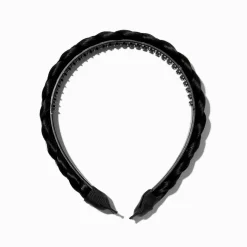 Claire's Bandeaux Et Serre-têtes-Serre-tête tressé en cheveux synthétiques noir