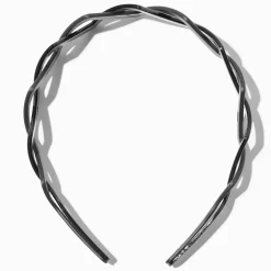 Claire's Bandeaux Et Serre-têtes-Serre-tête tressé triangulaire - Noir