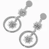 Claire's Pendantes-Silver-tone Celestial Sun Drop Earrings