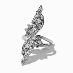 Claire's Bagues-Silver-tone Fairy Wings Wrap Ring