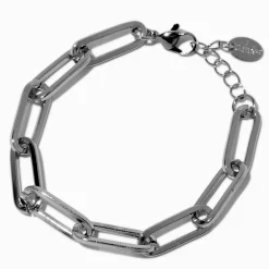 Claire's Bracelets-Silver-tone Large Paper Clip Chain Bracelet