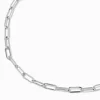 Claire's Colliers-Silver-tone Medium Paperclip Short Chain Necklace