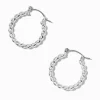 Claire's Anneaux-Silver-tone 20mm Twisted Hoop Earrings