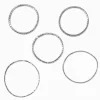 Claire's Bracelets-Silver-tone Rhinestone Stretch Bracelets - 5 Pack