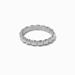Claire's Bagues|Bijoux Premium-Silver-tone Stainless Steel Bubble Ring