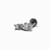 Claire's Bijoux De Piercing-Silver-tone Stainless Steel Cubic Zirconia 18G Triple Dangling Threadless Helix Earring