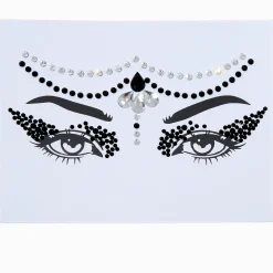 Claire's Paillettes Et Bijoux De Peau-Strass pour le front rideau noirs et transparents