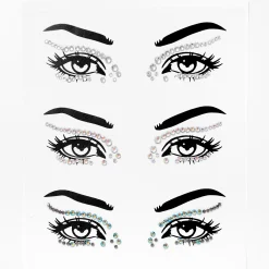 Claire's Paillettes Et Bijoux De Peau-Strass pour les yeux multicolores (lot de 3)