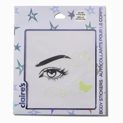 Claire's Paillettes Et Bijoux De Peau-Strass pour les yeux papillon phosphorescents