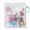 Claire's Lèvres-Teddy Bear Pouch Lip Gloss & Sticker Set - 4 Pack