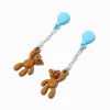 Claire's Pendantes-Teddy Bear With Balloon Drop Earrings